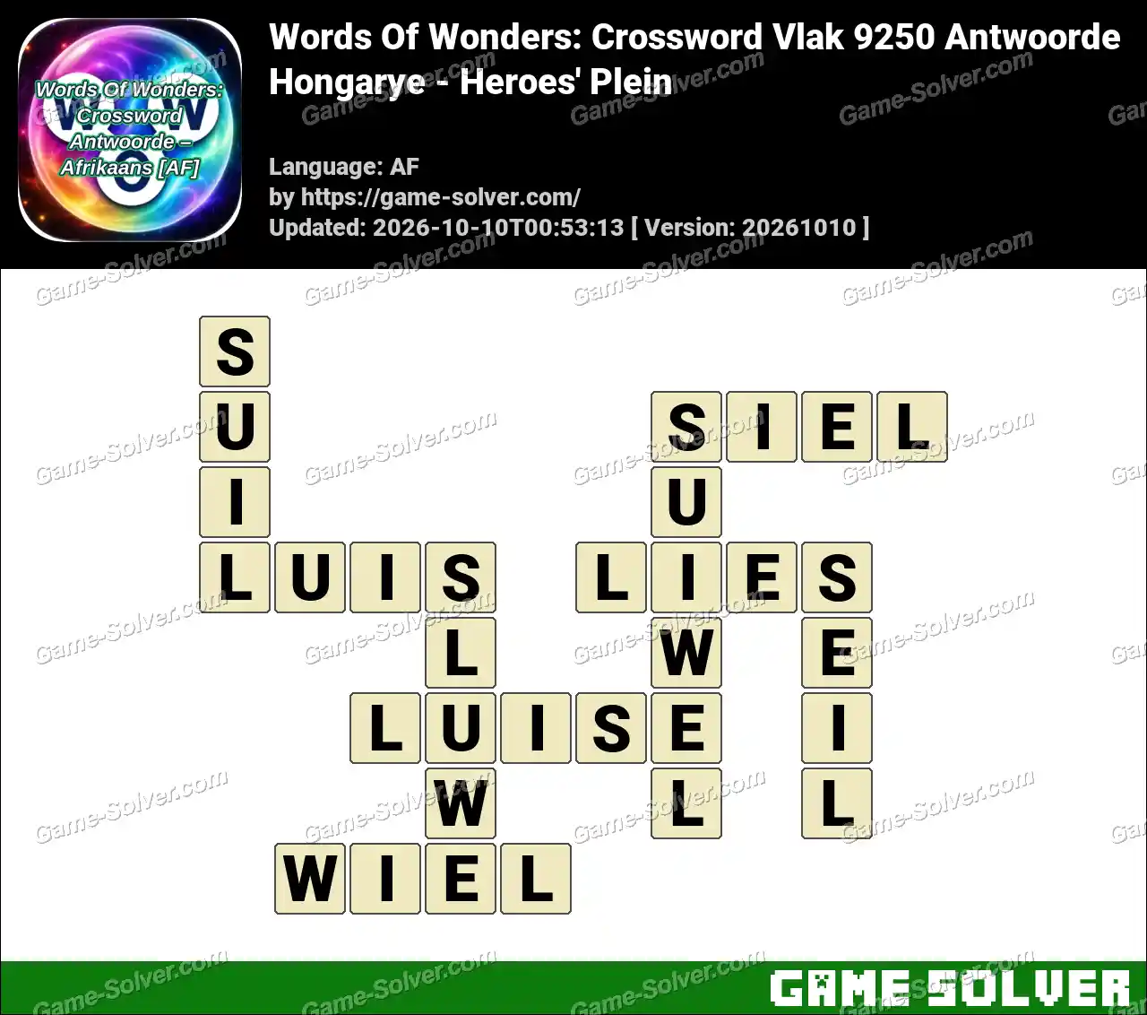 Words Of Wonders: Crossword Vlak 9250 Antwoorde – Hongarye – Heroes’ Plein